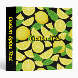 Lemon Background 3 Ring Binder