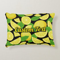 Lemon Background Accent Pillow