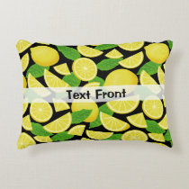 Lemon Background Accent Pillow