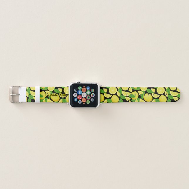 Lemon Background Apple Watch Band (Front)