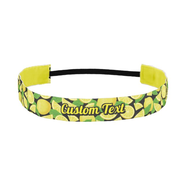Lemon Background Athletic Headband (Front)