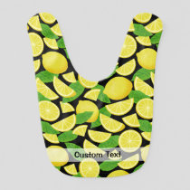 Lemon Background Baby Bib