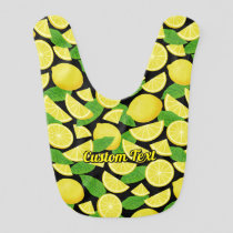 Lemon Background Baby Bib