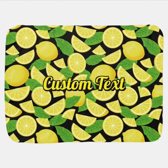 Lemon Background Baby Blanket (Horizontal)
