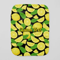 Lemon Background Baby Burp Cloth