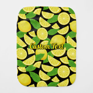 Lemon Background Baby Burp Cloth