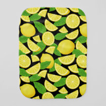 Lemon Background Baby Burp Cloth