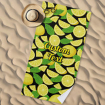 Lemon Background Beach Towel