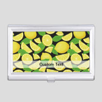 Lemon Background Business Card Case