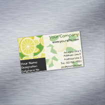 Lemon Background Business Card Magnet