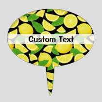 Lemon Background Cake Topper