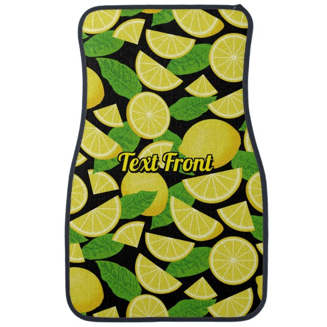 Lemon Background Car Floor Mat (Front)
