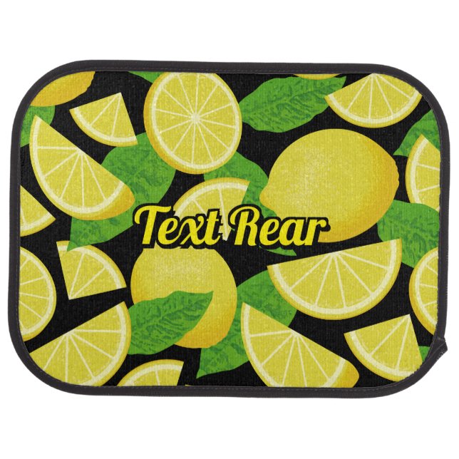 Lemon Background Car Floor Mat (Rear)