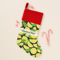 Lemon Background Christmas Stocking