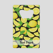 Lemon Background Credit Card Bottle Opener