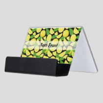 Lemon Background Desk Business Card Holder
