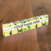 Lemon Background Desk Name Plate