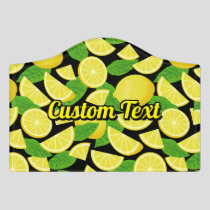 Lemon Background Door Sign