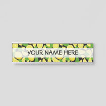 Lemon Background Door Sign