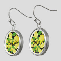 Lemon Background Earrings