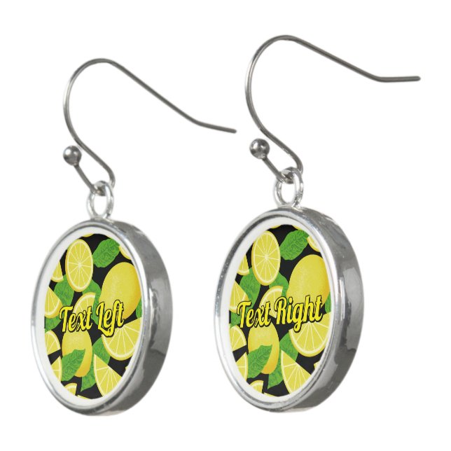 Lemon Background Earrings (Angled)