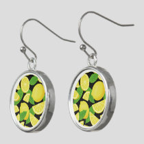 Lemon Background Earrings