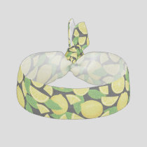 Lemon Background Elastic Hair Tie