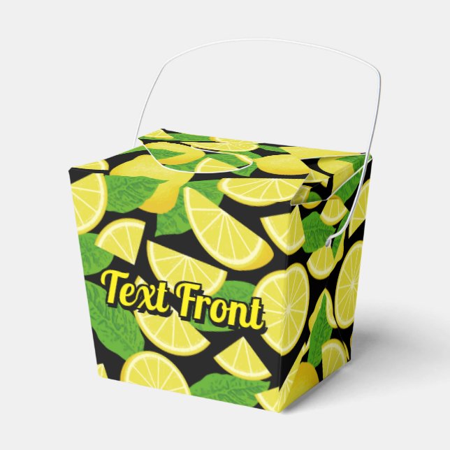 Lemon Background Favor Boxes (Front Side)