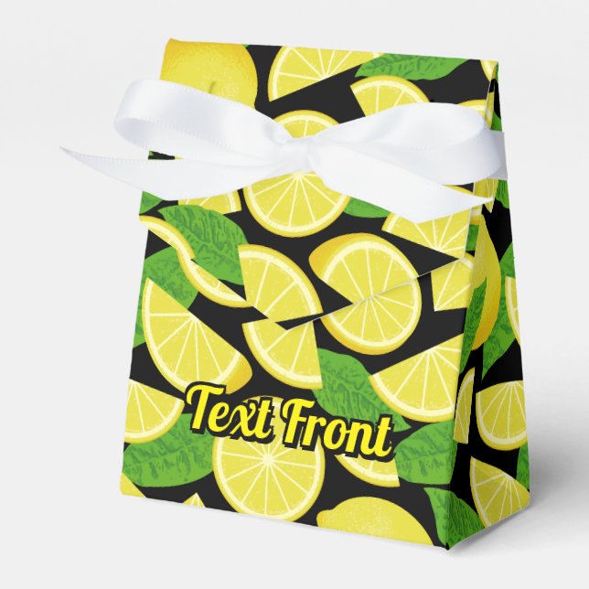 Lemon Background Favor Boxes (Front Side)