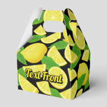 Lemon Background Favor Boxes