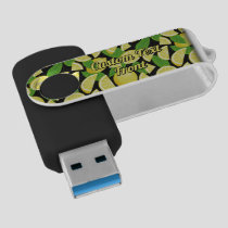 Lemon Background Flash Drive