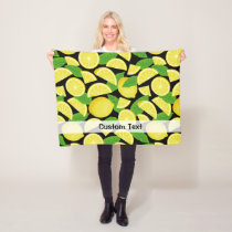 Lemon Background Fleece Blanket