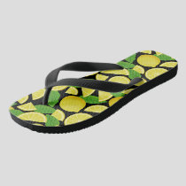 Lemon Background Flip Flops