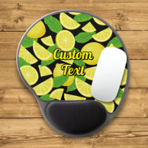 Lemon Background Gel Mouse Pad