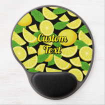 Lemon Background Gel Mouse Pad