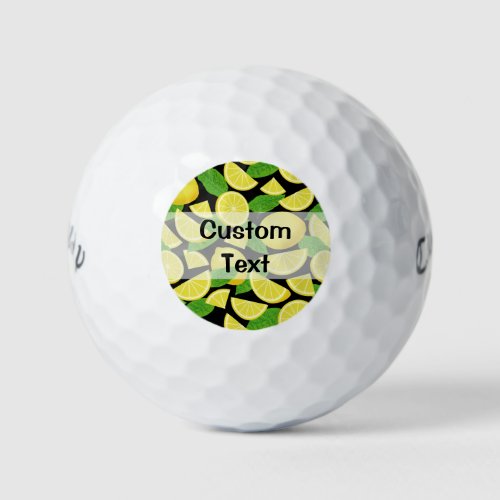 Lemon Background Golf Balls