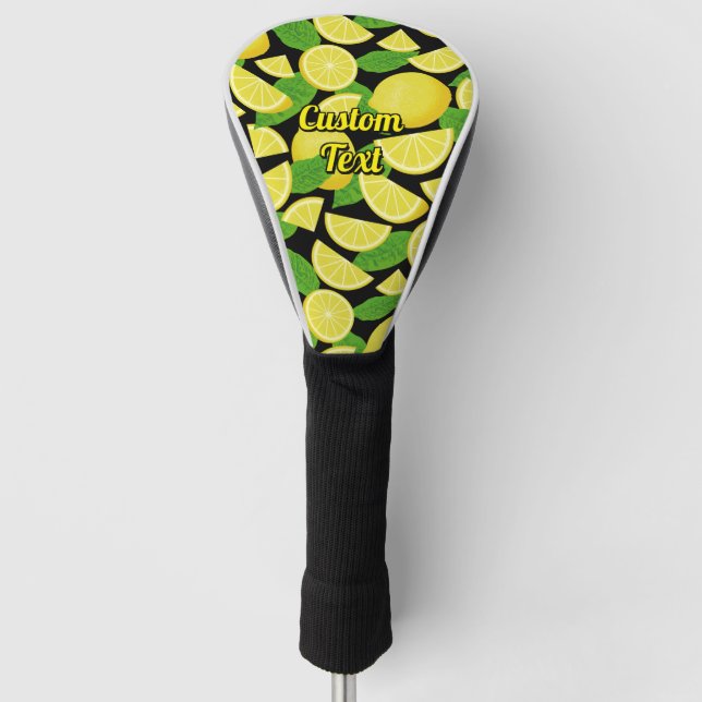 Lemon Background Golf Head Cover (Front)