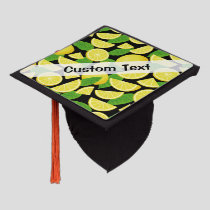 Lemon Background Graduation Cap Topper