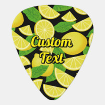 Lemon Background Guitar Pick