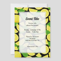 Lemon Background Invitation