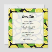 Lemon Background Invitation