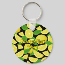 Lemon Background Keychain