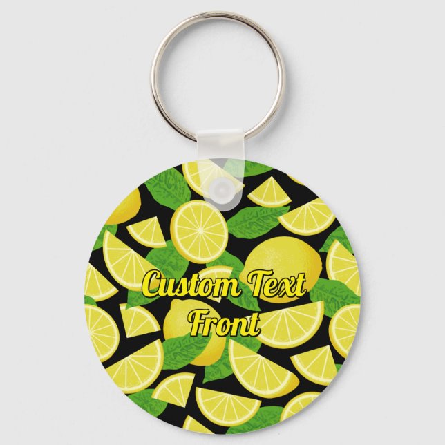 Lemon Background Keychain (Front)