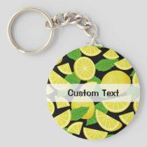 Lemon Background Keychain