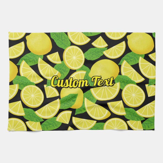 Lemon Background Kitchen Towel (Horizontal)