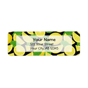 Lemon Background Label