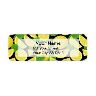 Lemon Background Label