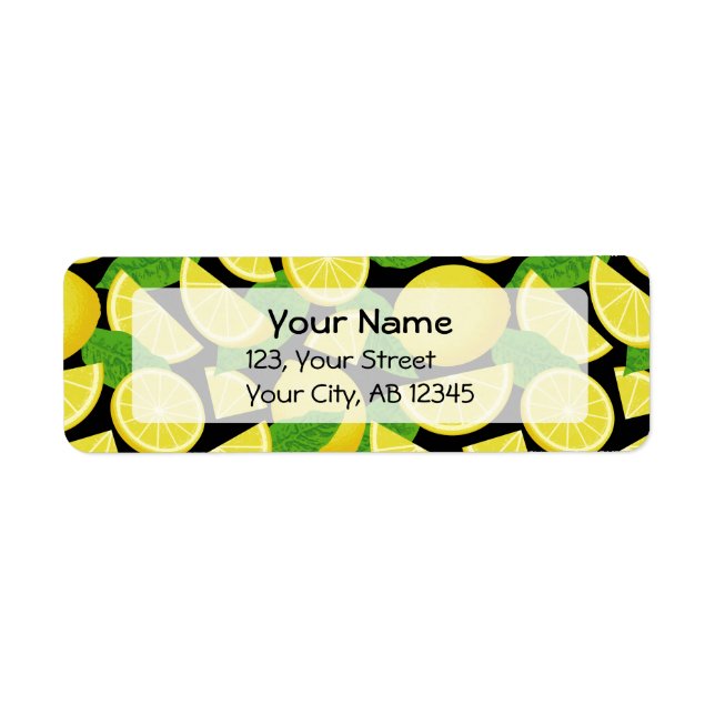 Lemon Background Label (Front)