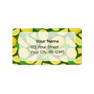 Lemon Background Label