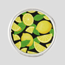 Lemon Background Lapel Pin